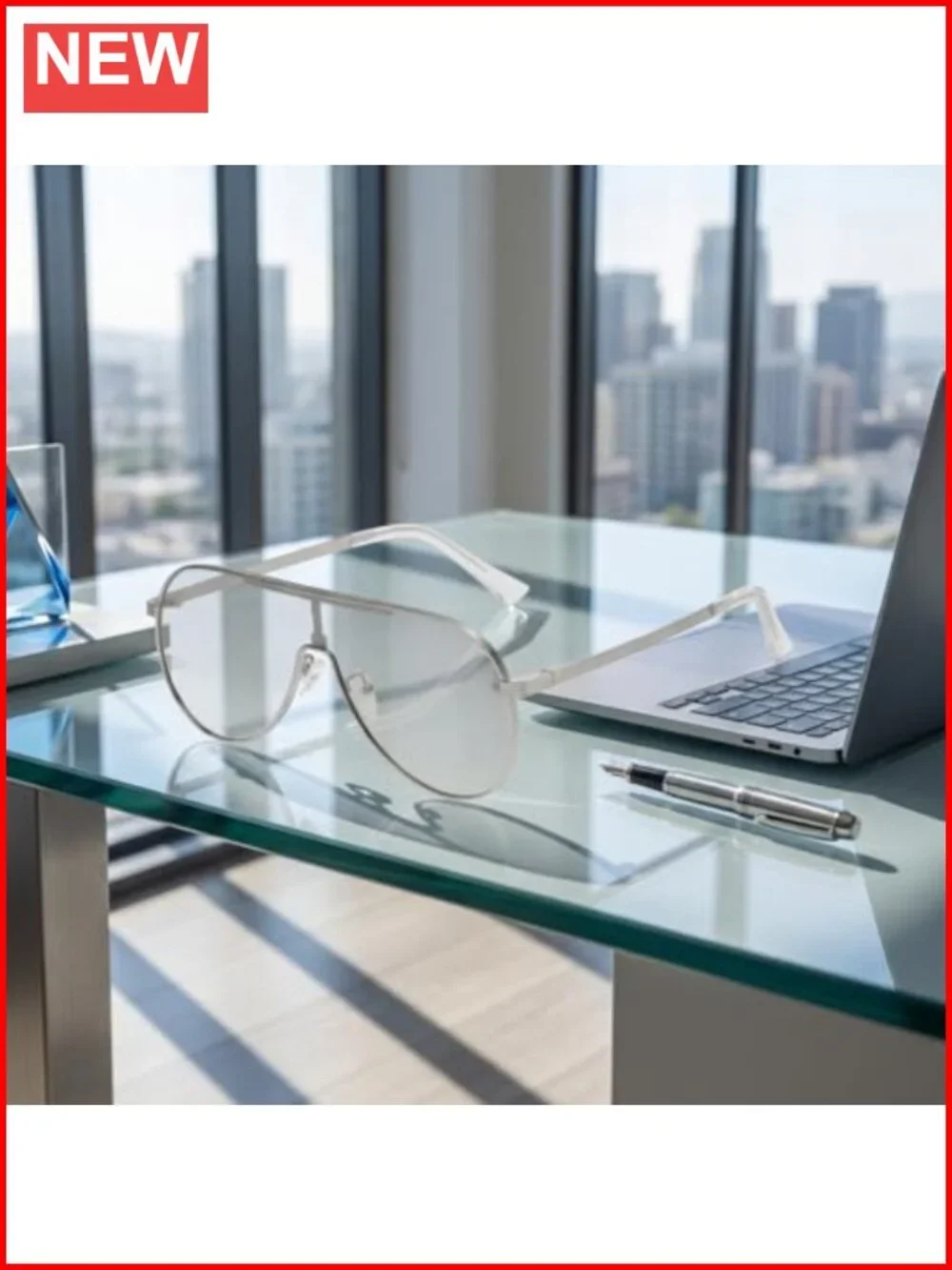 Double-Bridge Aviator Sunglasses - UV400 Metal Frame Unisex